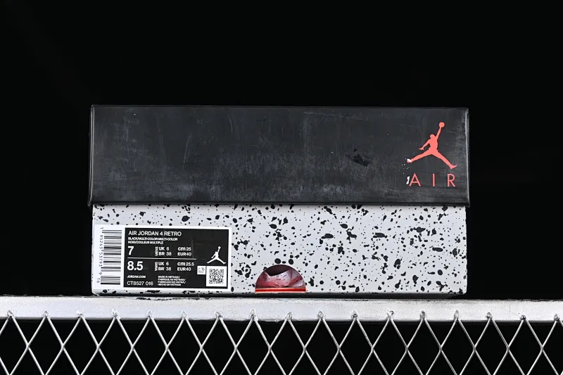 All categories Air Jordan Jordan series basketball shoes Air Jordan 4 GX foreign trade version Air Jordan 4 Retro "University Blue" AJ4 Joe 4 new black and red retro casual sports culture basketball shoes CT8527-016